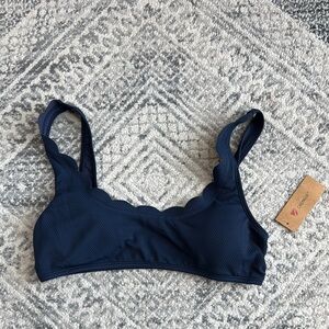 Daniel Cremieux Navy Scalloped Bralette